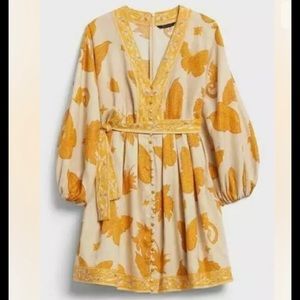 NWT-Banana Republic Linen Butterfly Dress, Size 4